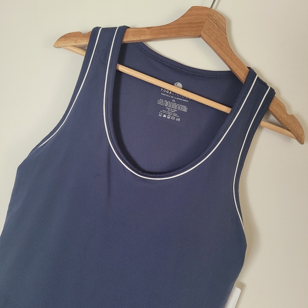 Yogalicious Navy Nudetech Set And Swing Dress Skort Size XL Tennis Golf athletic - Picture 3 of 8